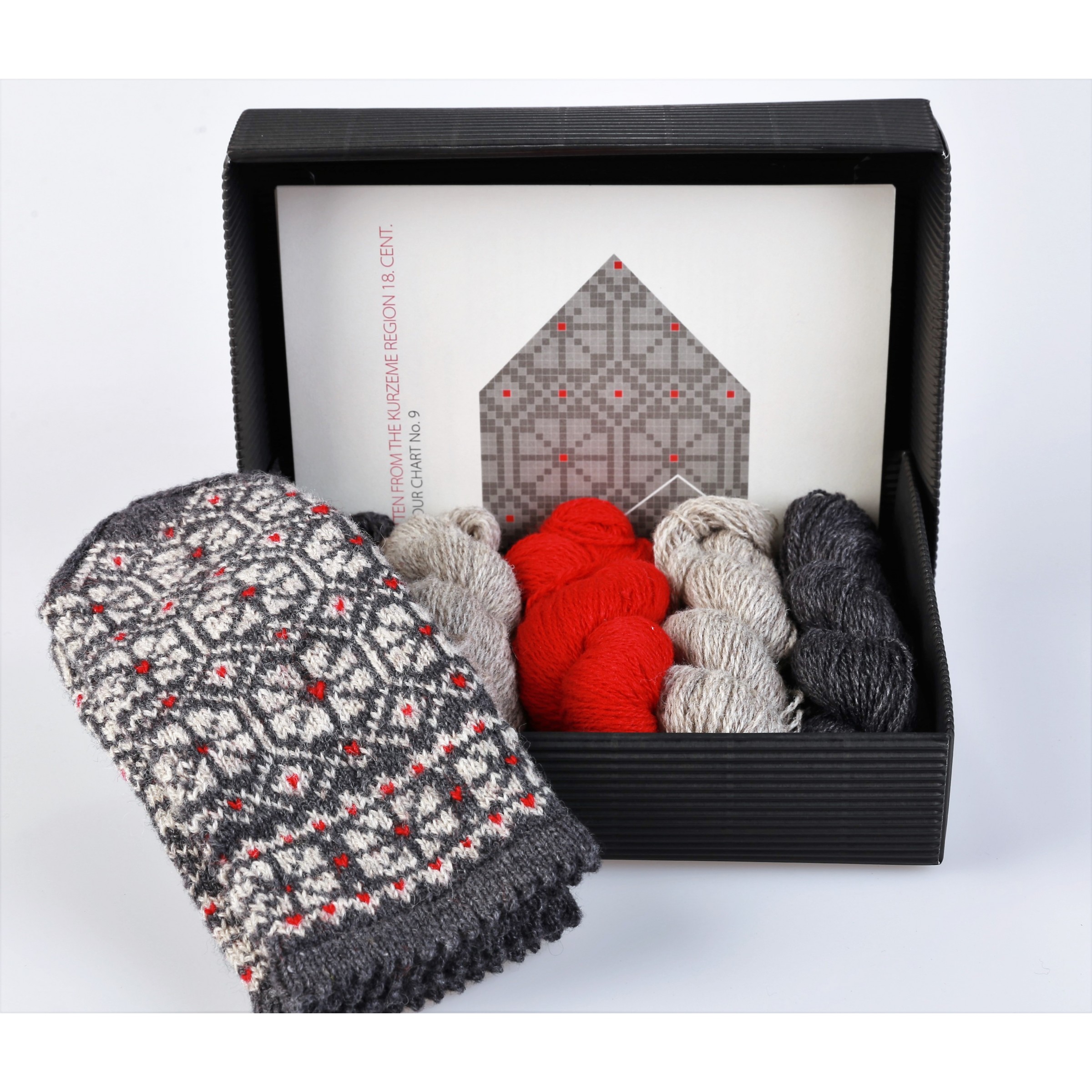 Latvian mittens knitting kit "Knit like a Latvian" pattern Kurzeme 9